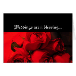 Cartão Casamentos são uma bênção - Crimson Rose Bouquet