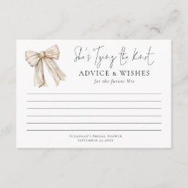 Cartão Casando Cream Arco Chá de panela Advice