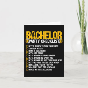 Cartão Casando-se com o noivo Engraçado Chichchelor Party
