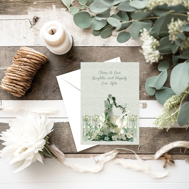 Cartão Casar Ama Rir Felizmente Depois (Criador carregado)