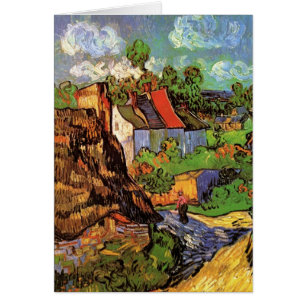 Cartão Casas em Auvers por Vincent van Gogh