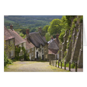 Cartão Casas em Gold Hill, Shaftesbury, Dorset,