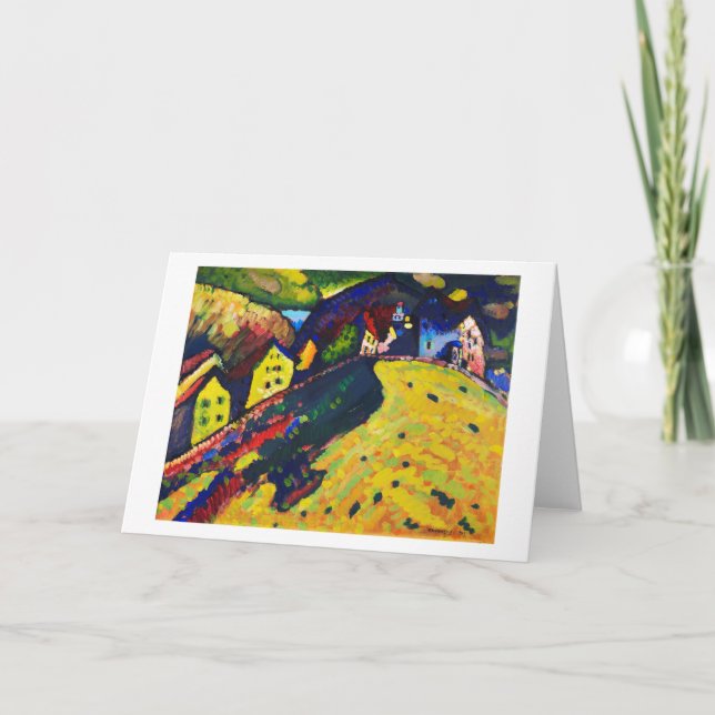 Cartão Casas em Murnau, Wassily Kandinsky (Frente)