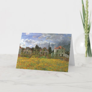 Cartão Casas na Argentina por Claude Monet, Vintage Art