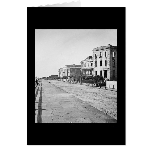 Cartão Casas na bateria em Charleston, SC 1865 (Frente)