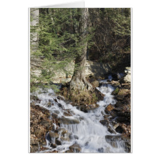 Cartão Cascata das montanhas