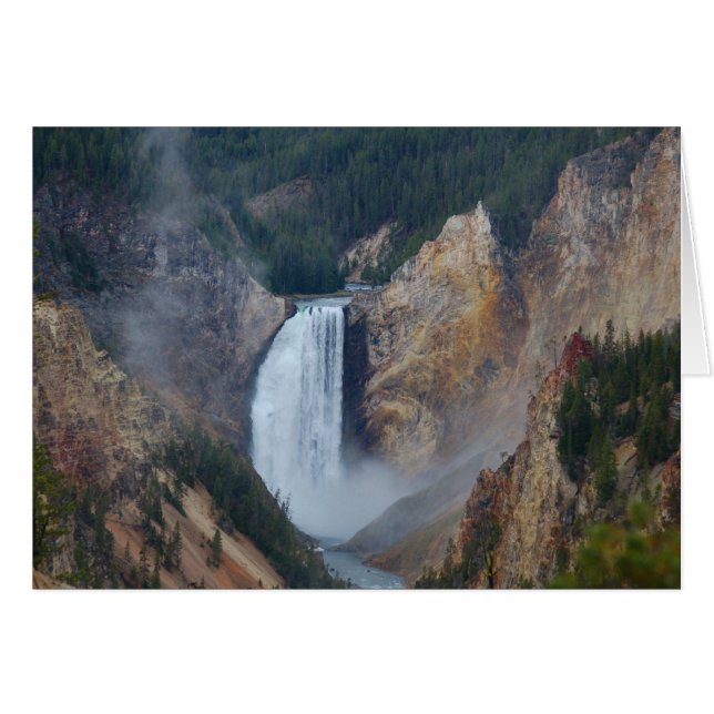 Cartão Cascata de pedra amarela (Frente Horizontal)
