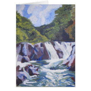 Cartão Cascata e céu azul