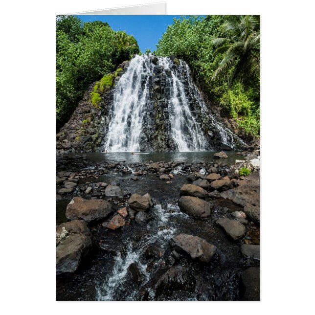 Cartão Cascata tropical Kepirohi (Frente)