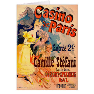 Cartão Casino de Paris 1891