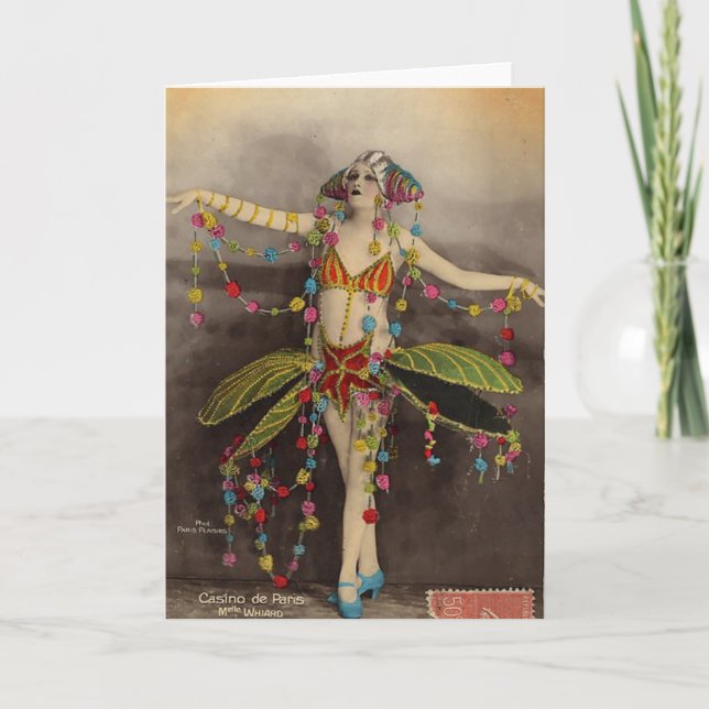 Cartão Casino de Paris Vintage Design (Frente)