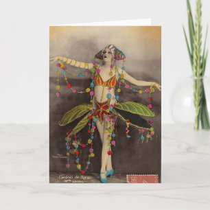 Cartão Casino de Paris Vintage Design