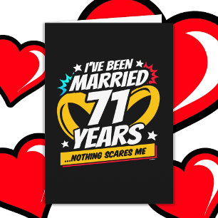 Cartão Casou-se 71 Anos Engraçado, 711 ruas Casando Anive