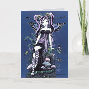 Cartão Cassandra Blue Mushroom Fairy Card