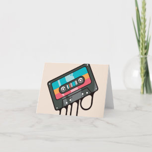 Cartão Cassete de música colorida