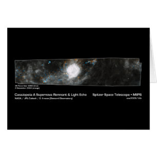 Cartão Cassiopeia A Supernova Remanescente e Light Echo N