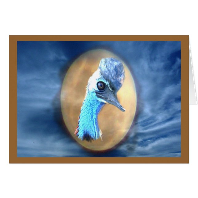 Cartão Cassowary Wildlife Card (Frente Horizontal)
