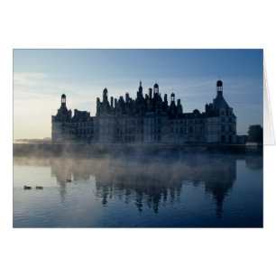 Cartão Castelo Chambord ao amanhecer, Loir-et-Cher, Loire