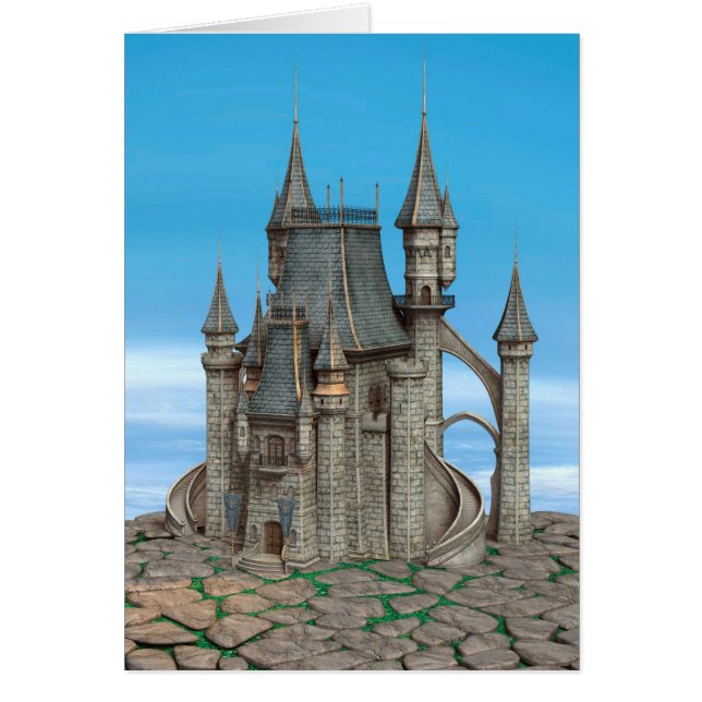 Cartão Castelo de Contos de Fadas (Frente)