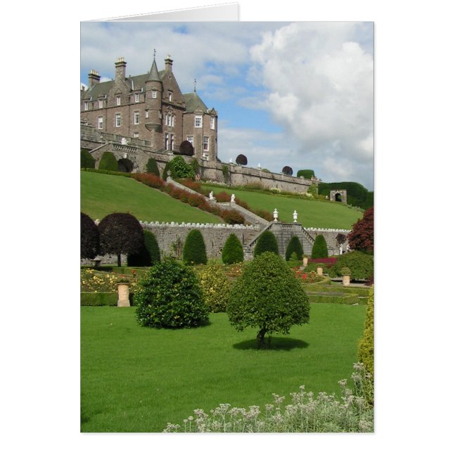 Cartão Castelo de Drummond e jardins (Frente)