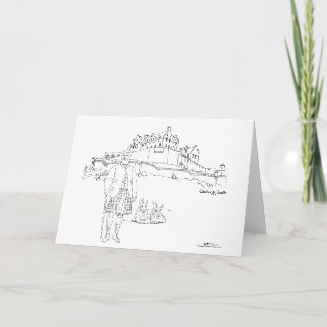 Cartão Castelo de Edinburgh, Escócia (Frente)