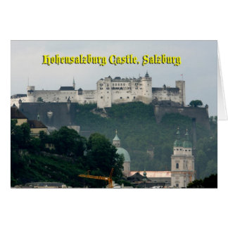 Cartão Castelo de Hohensalzburg, Salzburg, Áustria