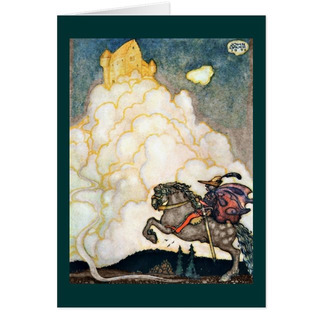 Cartão Castelo de Rosy Clouds (Frente)