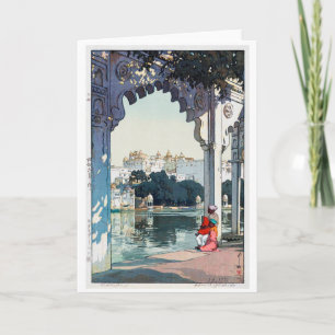 Cartão Castelo de Udaipur, Índia, Hiroshi Yoshida