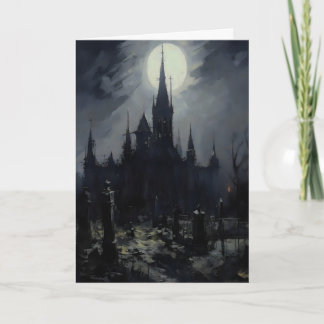 Cartão Castelo do Cemitério Arte de Parede Gótica, Arte S