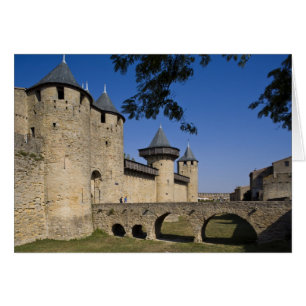 Cartão Castelo dos Condes, Carcassonne, Aude, Languedoc,