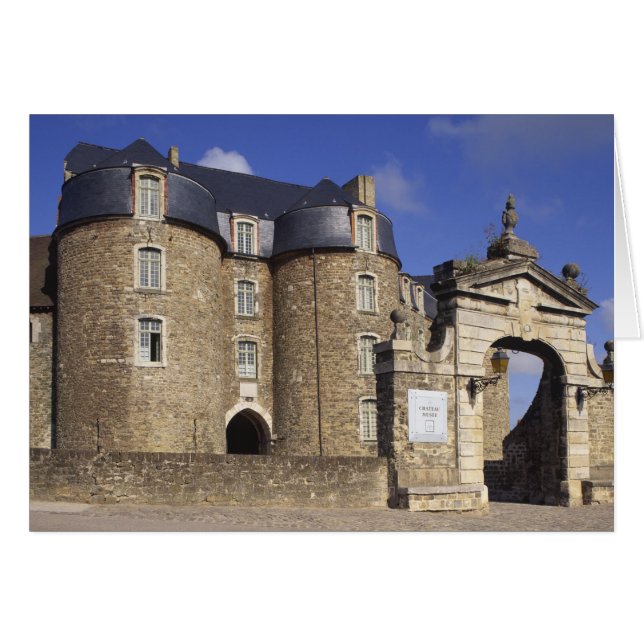 Cartão Castelo e Museu, Boulogne, Pas-de-Calais, (Frente Horizontal)