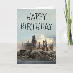 Cartão Castelo Hogwarts Harry Potter Feliz Aniversário