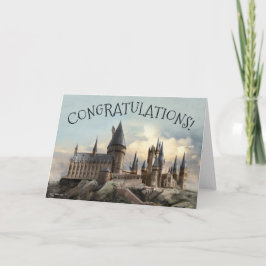 Cartão Castelo Hogwarts Harry Potter Parabéns
