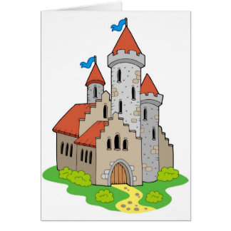 Cartão Castelo medieval antigo