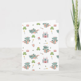 Cartão Castelo Medieval Dragon Knights Fairytale