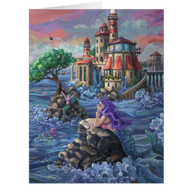 Cartão Castelo Mermaid (Frente)
