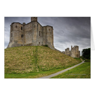 Cartão Castelo Warkworth em Northumberland, Inglaterra