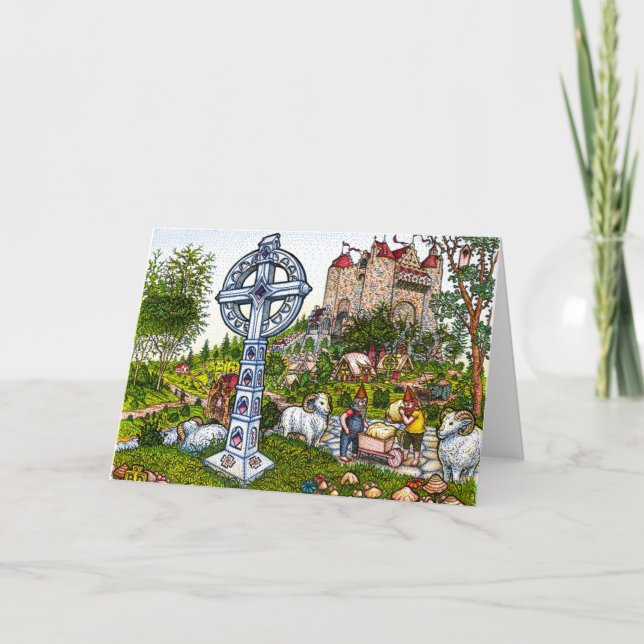 Cartão Castle Cross Greeting Card (Frente)