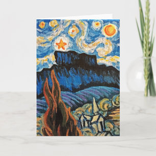 Cartão Castle Rock Colorado Starry Night
