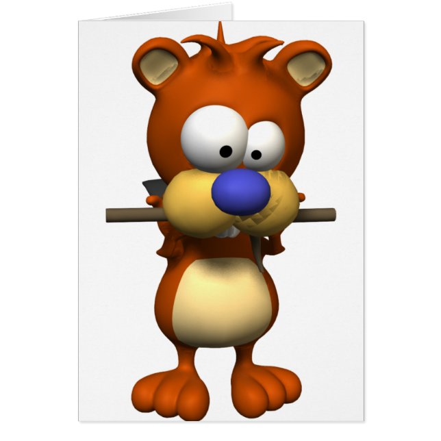 Cartão castor 3D (Frente)