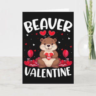 Cartão Castor É Meu Amor De São Valentão Corações De Cast