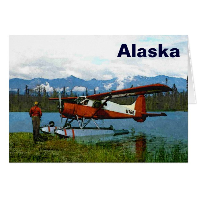 Cartão Castor Floatplane - Alaska de de Havilland (Frente Horizontal)