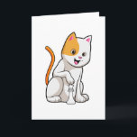 Cartão Cat at Chess with Chess piece Pawn<br><div class="desc">This design is the perfect gift for a birthday,  Christmas and other celebrations. It is suitable for women,  men and kids.</div>