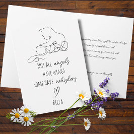 Cartão Cat Bereavement Sympathy Card with Cat Name