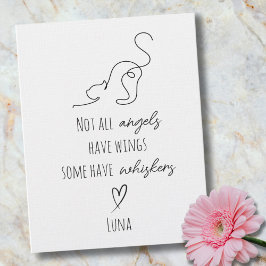 Cartão Cat Bereavement Sympathy Card with Cat Name