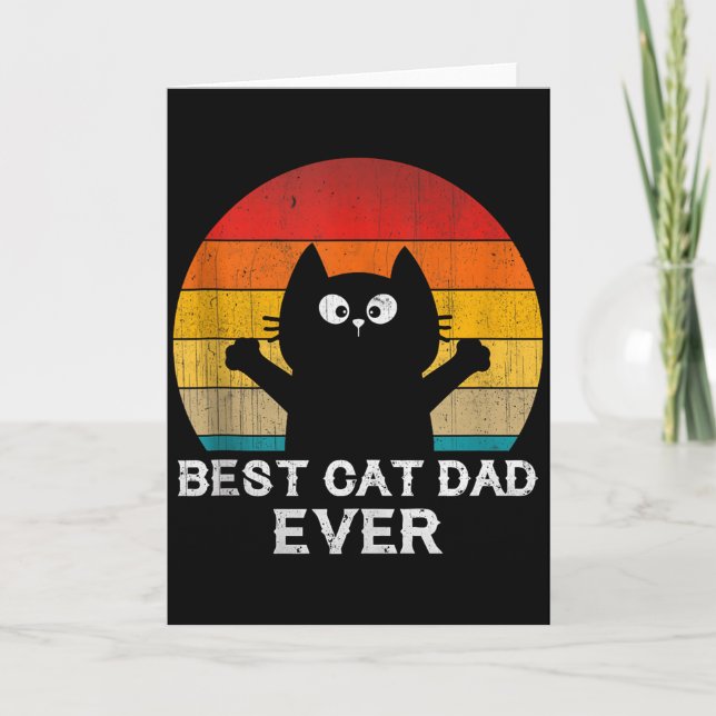 Cartão Cat Dad Ever - Funny Cats Tank Top  (Frente)