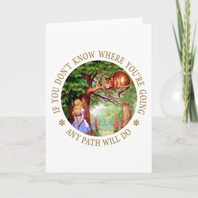 CARTÃO CAT DE CHESHIRE - TODO O TRAJETO FARÁ (Frente)