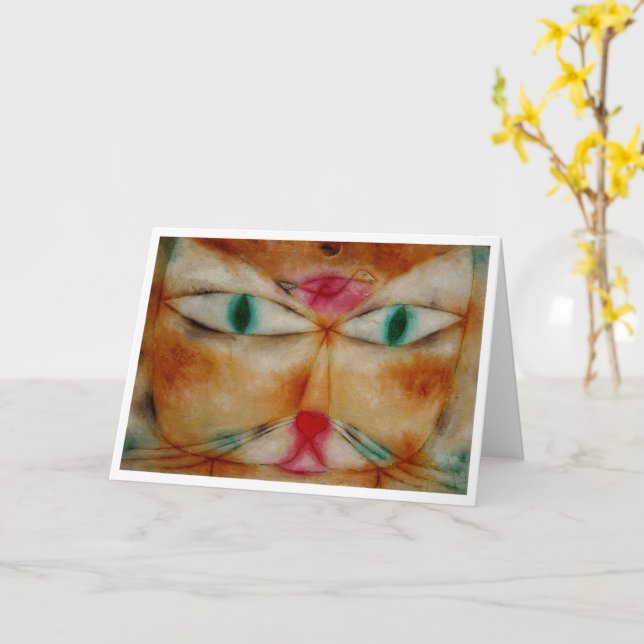 Cartão Cat e Bird, Paul Klee, (Flor Amarela)