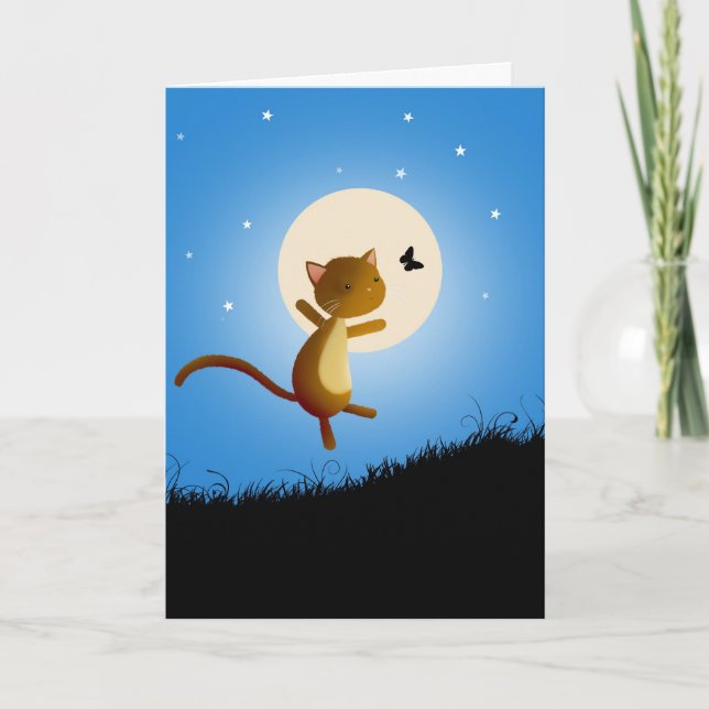 Cartão cat follow your dreams - greeting card (Frente)