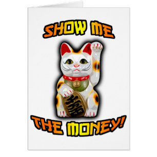Cartão CAT JAPONÊS Maneki Neko do dinheiro